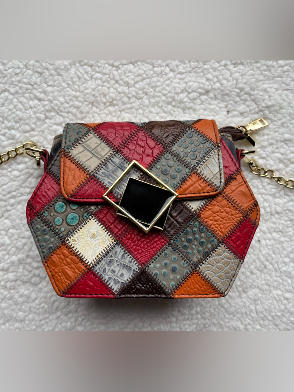 Cobbler Legend Patchwork Genuine Cow Leather Shoulder/Crossbody Bag